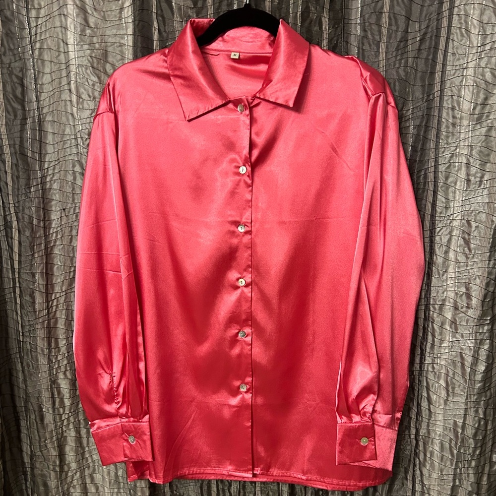 Pink Satin Blouse